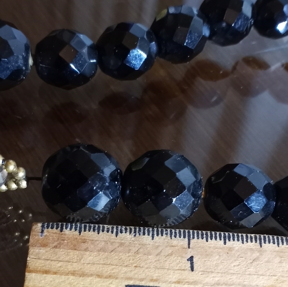 NWT c1960s RARE EARLY DAUPLAISE Vauxhall Glass Triangle Faceted Stone Tassel - Picture 13 of 16